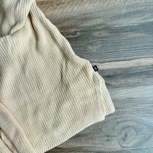 GAP Open-Front Ribbed Knit Cardigan Sweater in Oatmeal Gray – Size XL - Picture 12 of 15